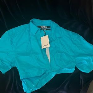 Blue jacquemus shirt